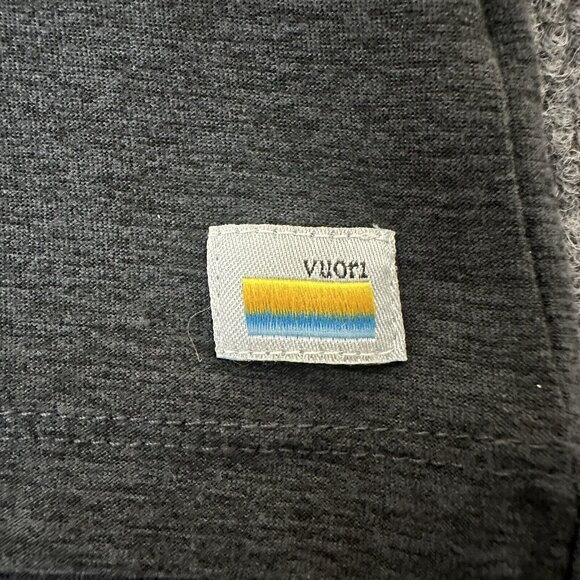 Vuori Strato Tech Polo Shirt Mens Large Grey Performance Short Sleeve Athleisure - Picture 2 of 6